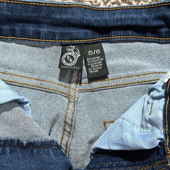 High Waisted Dark Blue Ripped Skinny Jeans - Picture 2 of 3